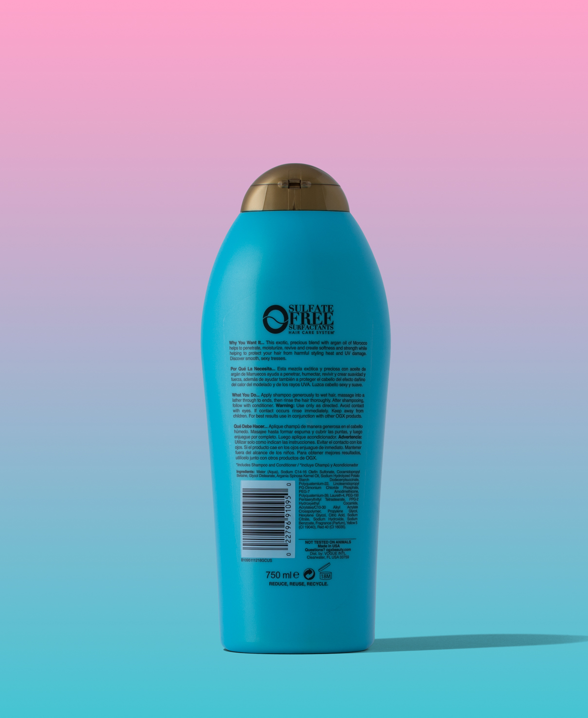 Renewing + Argan Oil of Morocco Hydrating Hair Salon Size Shampoo  fl  oz | OGX Beauty