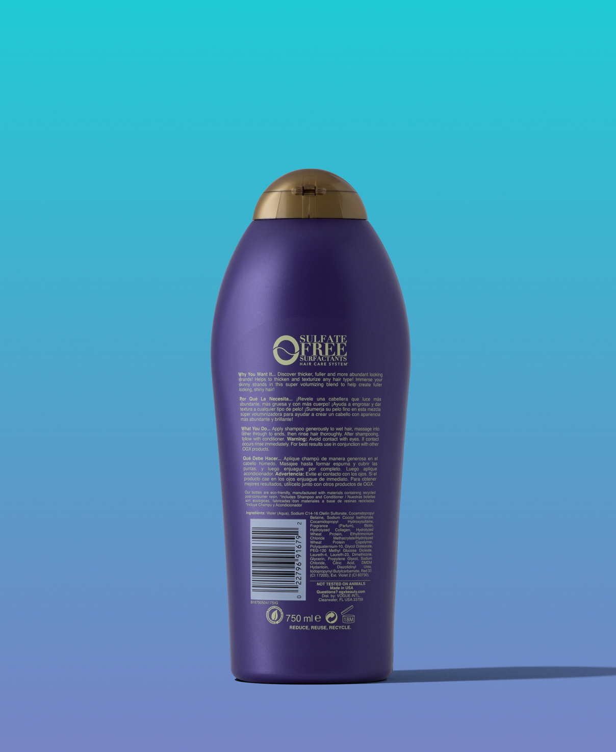 Thick & Full + Biotin & Collagen Salon Size Shampoo  fl oz | OGX Beauty