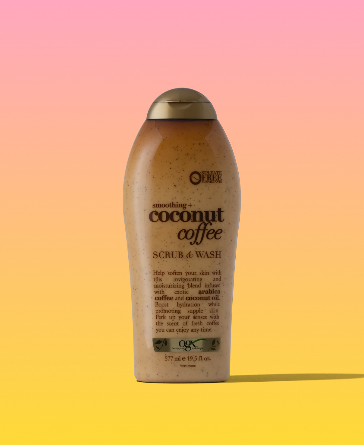 OGX Smoothing + Coconut Coffee Scrub & Wash 19.5oz